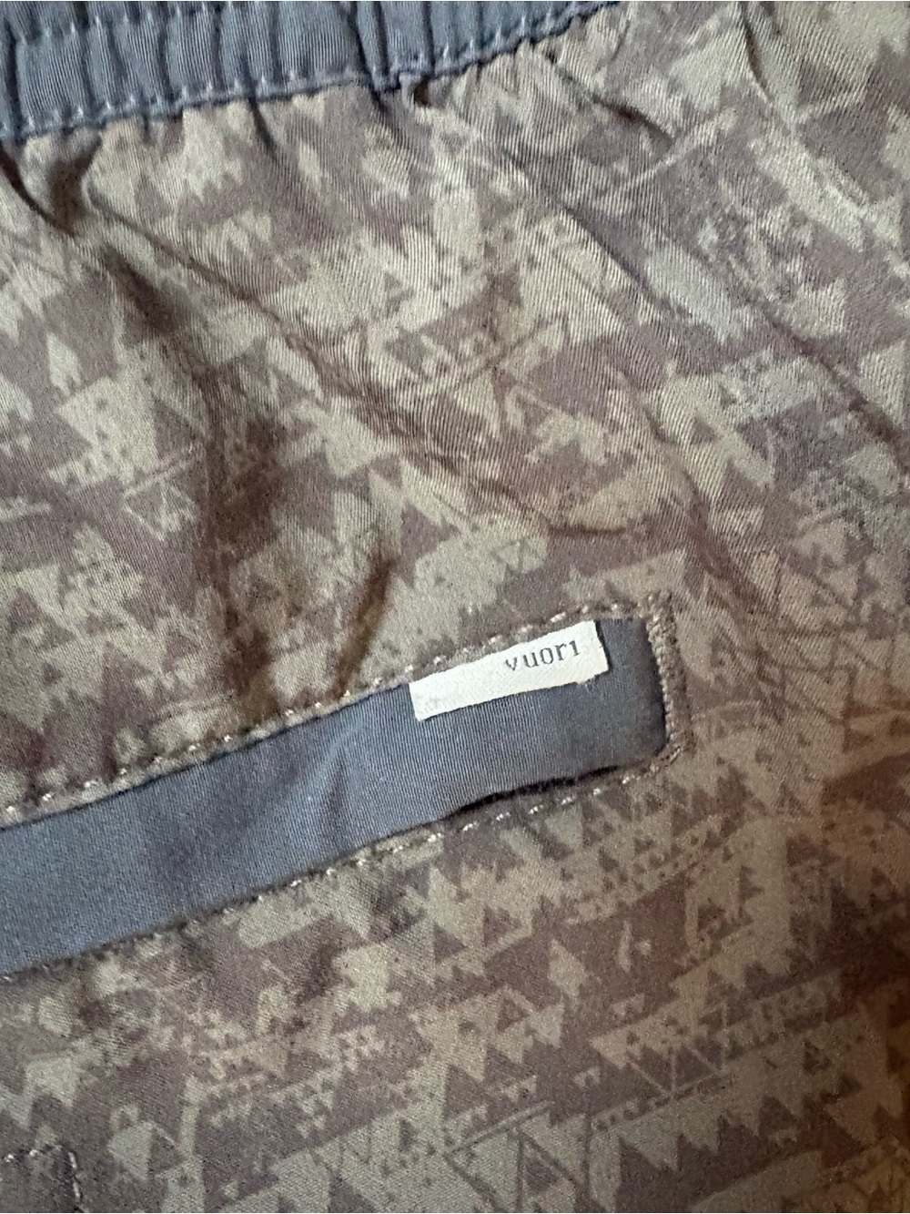 Vuori Banks Shorts Men’s XL Gray Geometric 5” Athletic Hybrid V366 workout gym - Picture 4 of 6
